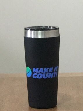 Make it count vibrant black Insulated Tumbler